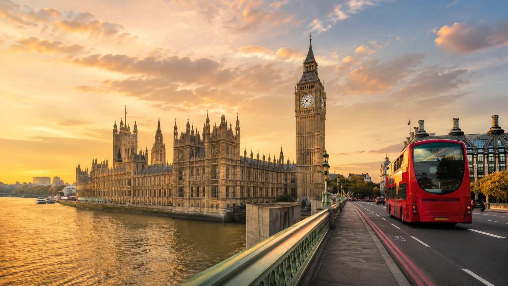 Big Ben and the Houses of Parliament at sunset, London